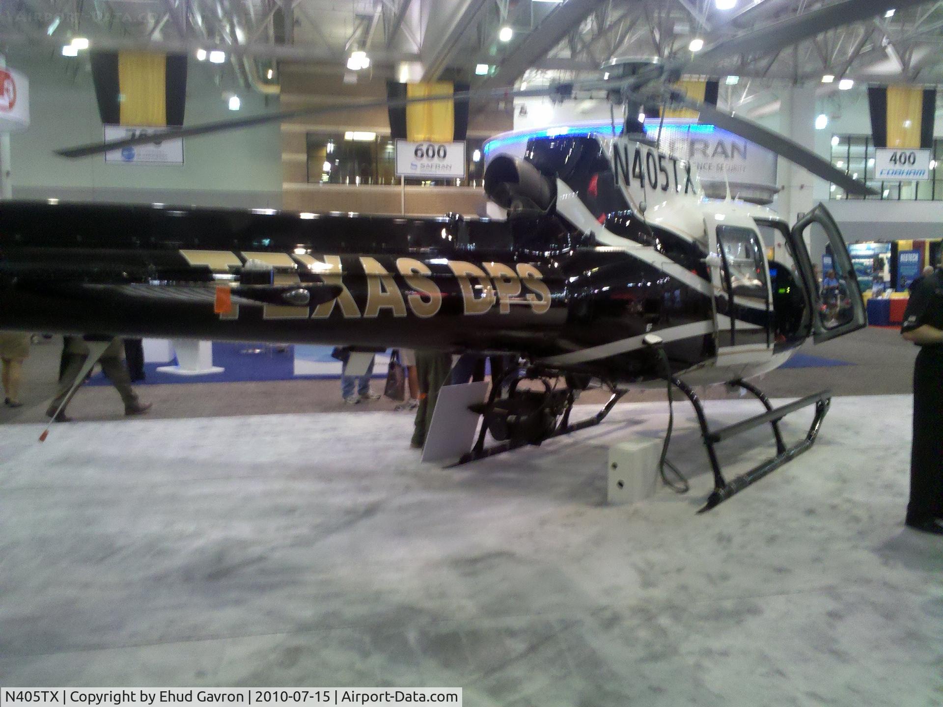 N405TX, 2008 Aerospatiale AS-350B-2 Ecureuil C/N 4476, Texas Department of Public Safety helicopter on display at the Airborne Law Enforcement Assocation convention, Tucson Convention Center, Tucson AZ.