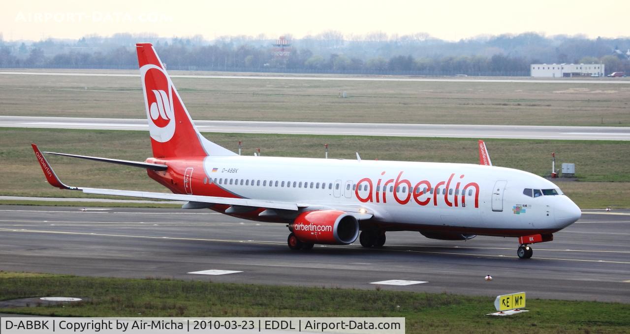 D-ABBK, 2003 Boeing 737-8BK C/N 33013, Air Berlin, Boeing 737-8BK (WL), CN: 33013/1317