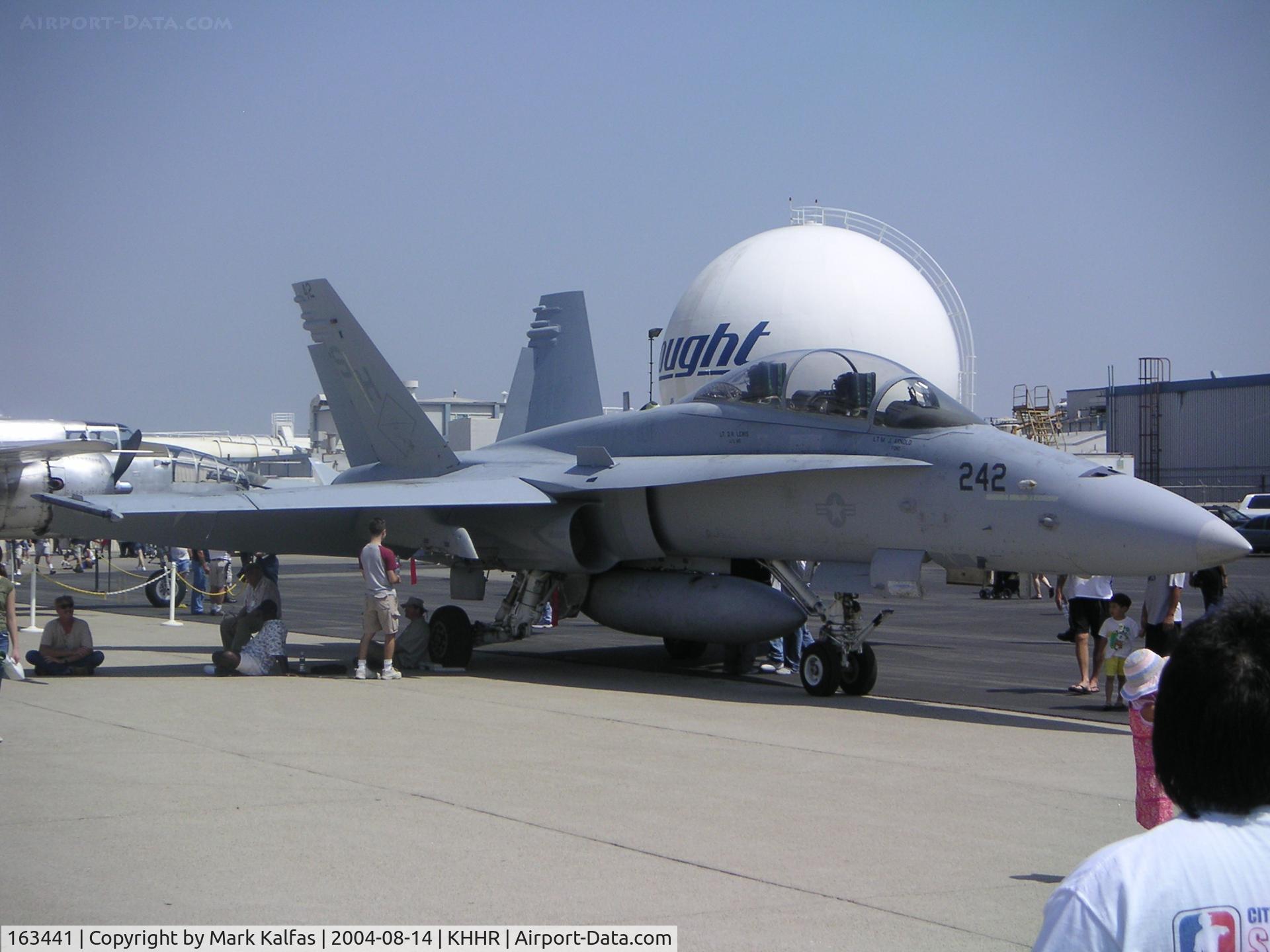 163441, 1987 McDonnell Douglas F/A-18D Hornet C/N 0644/D003, McDonnell-Douglas F/A-18D Hornet 163441, VMFAT-101 #242 on the ramp at the 2004 Air
