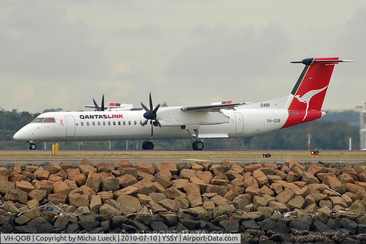 VH-QOB, 2005 De Havilland Canada DHC-8-402Q Dash 8 C/N 4116, At Sydney