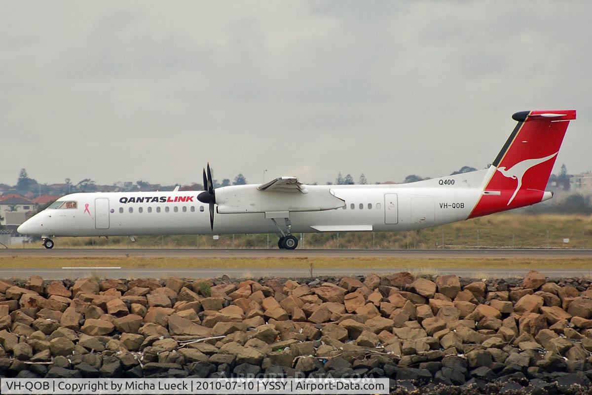 VH-QOB, 2005 De Havilland Canada DHC-8-402Q Dash 8 C/N 4116, At Sydney