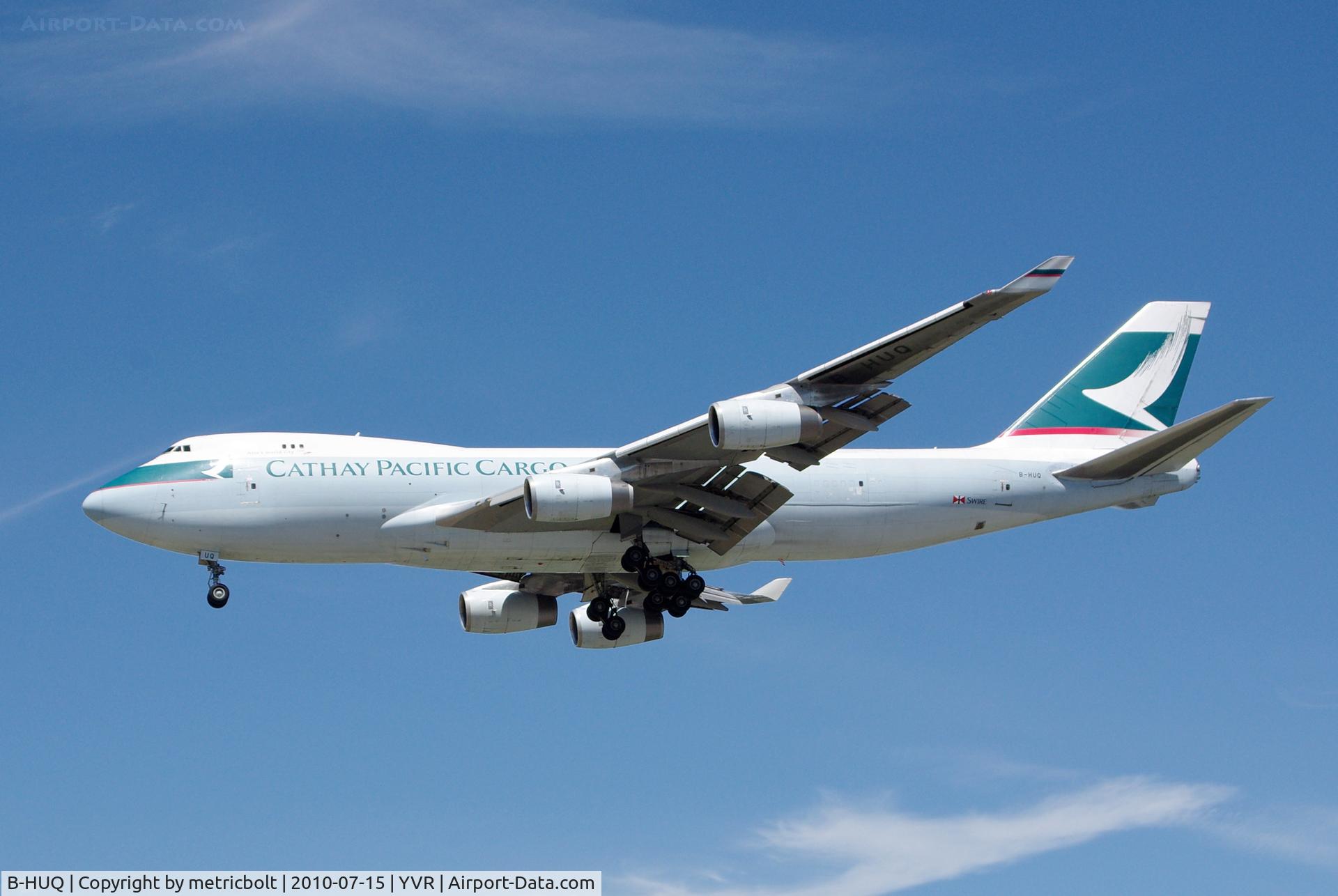 B-HUQ, 2005 Boeing 747-467F/SCD C/N 34150, Landing at YVR