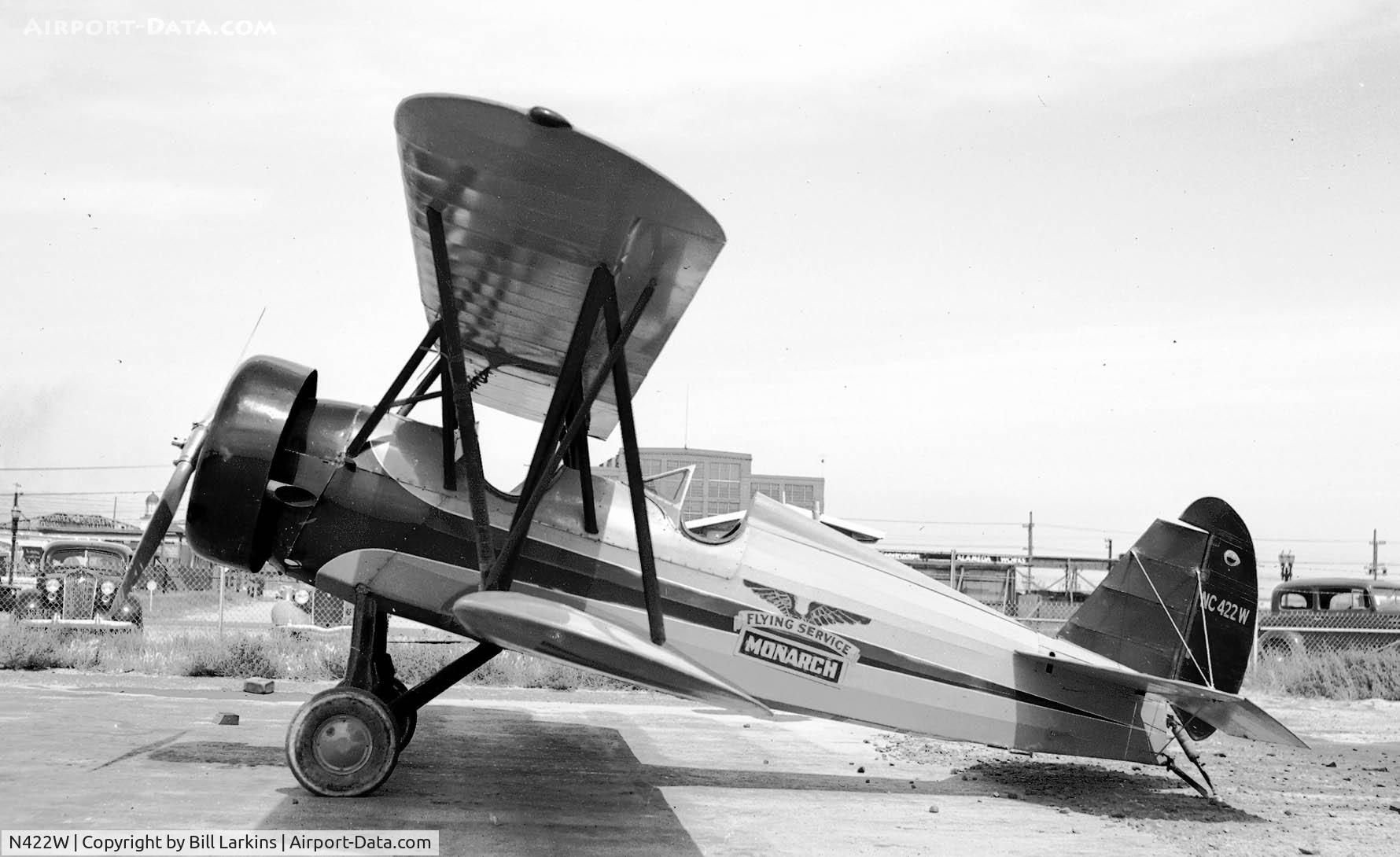 N422W, 1931 Travel Air 16-K C/N 16K-2004, Photo at San Francisco Bay Airdrome, Alameda, California in 1939.