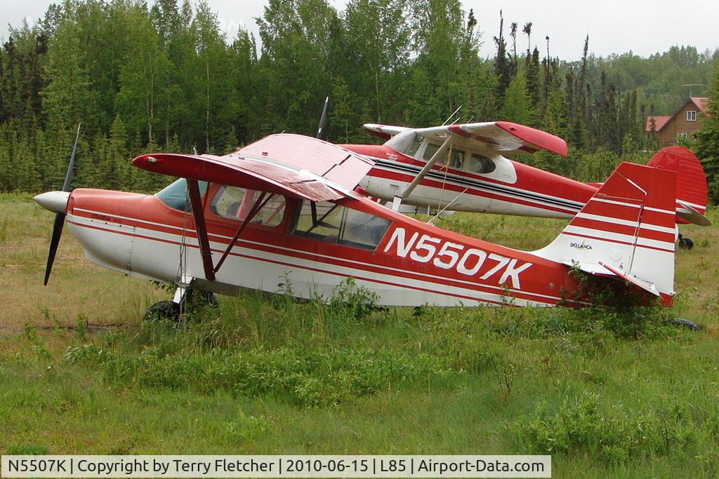 N5507K, 1978 Bellanca 7GCBC C/N 1042-78, 1978 Bellanca 7GCBC, c/n: 1042-78 at  a landstrip near Mackeys Lake Soldotna