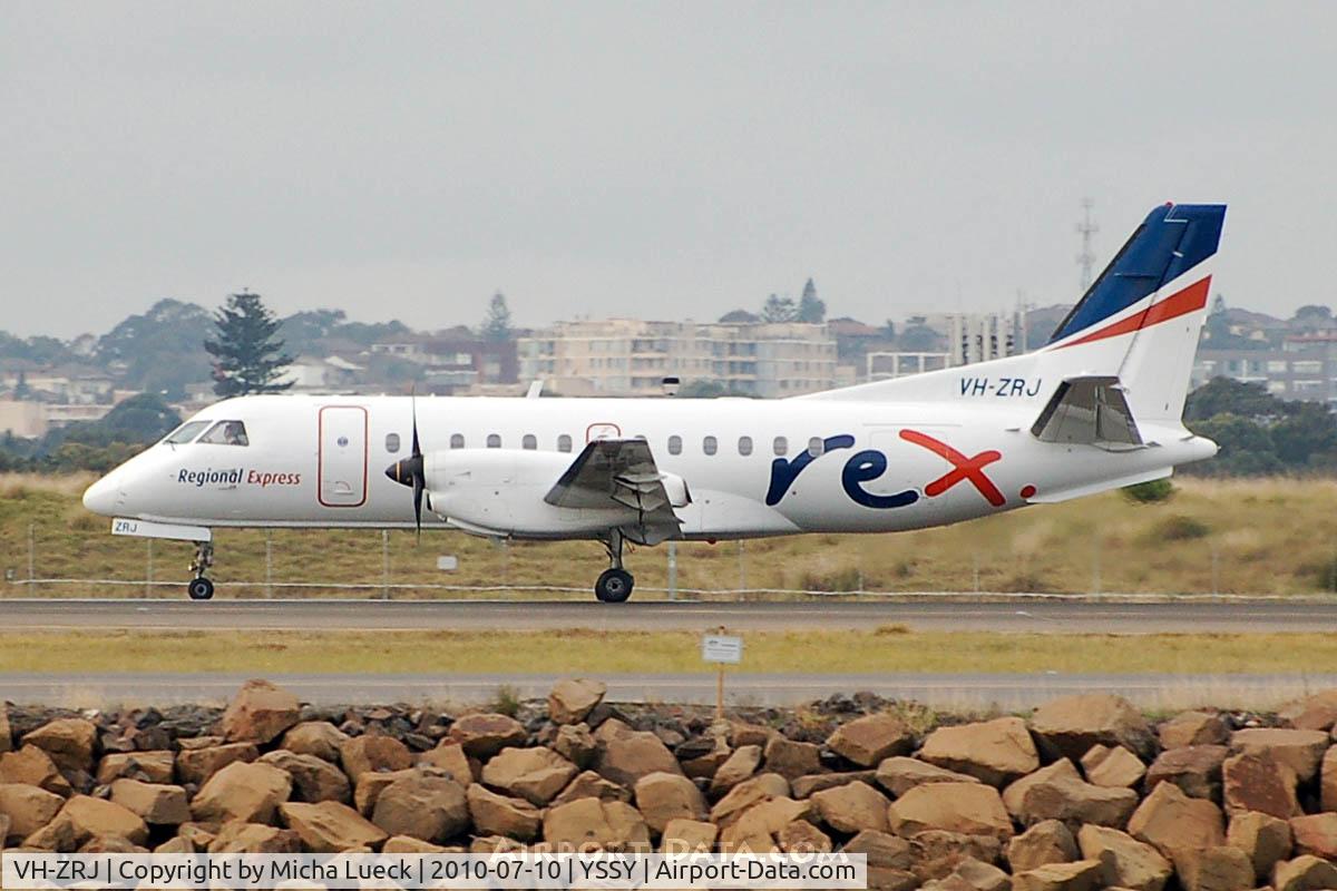 VH-ZRJ, SAAB 340B C/N 340B-396, At Sydney