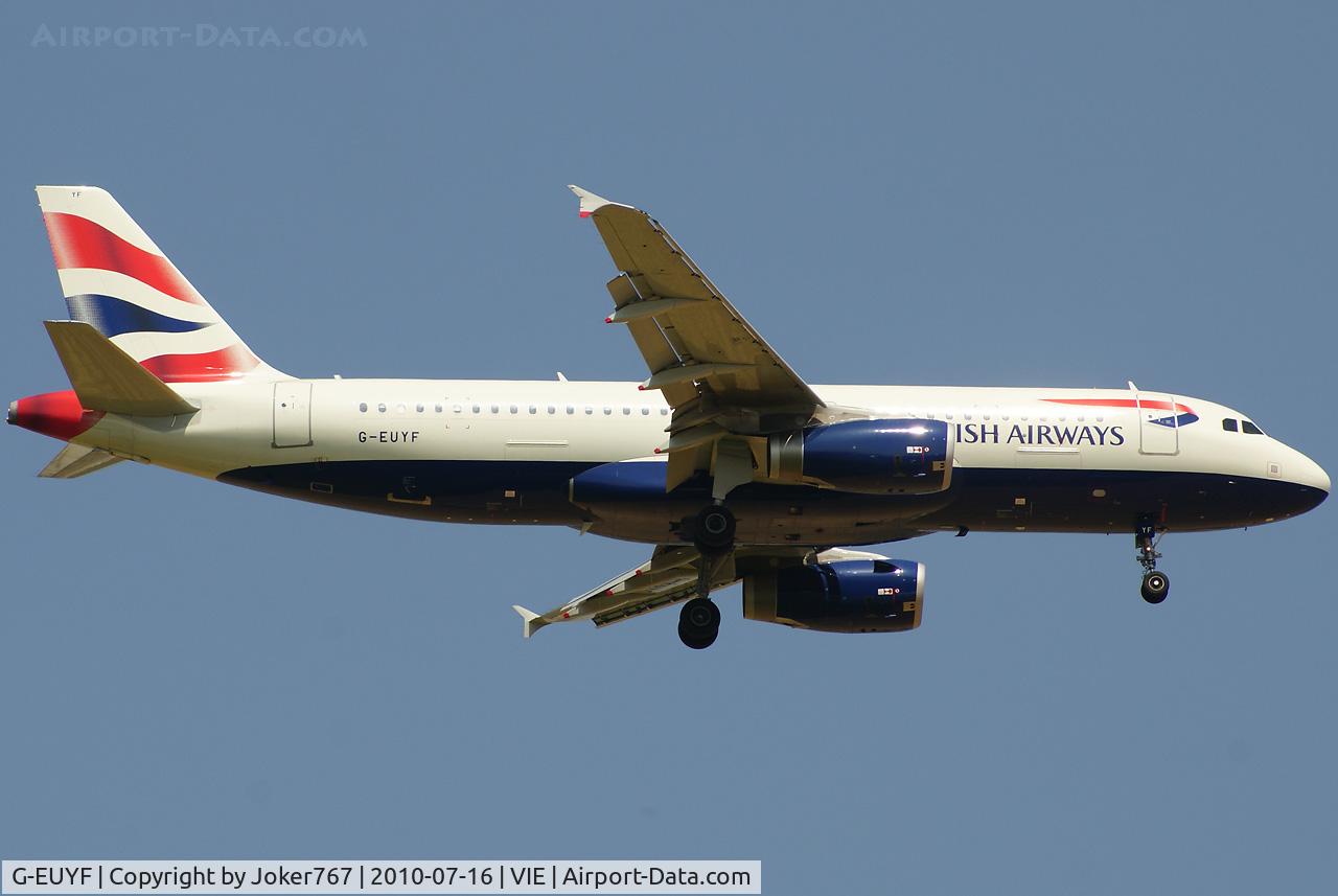 G-EUYF, 2010 Airbus A320-232 C/N 4185, British Airways