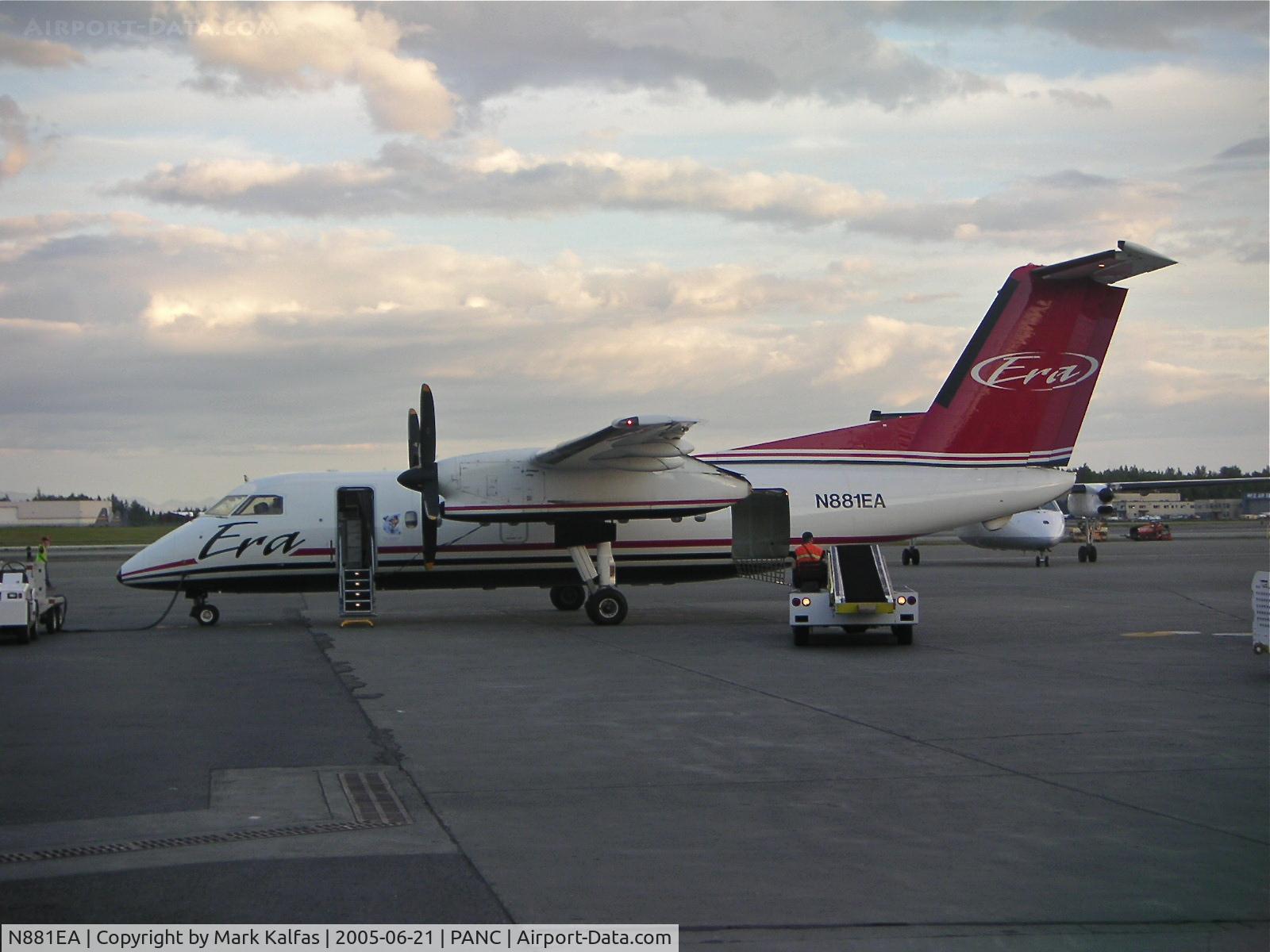 N881EA, 1990 De Havilland Canada DHC-8-106 Dash 8 C/N 233, ERA Bombardier DHC-8-106, N881EA getting ready to load at PANC for a trip down to PAEN.