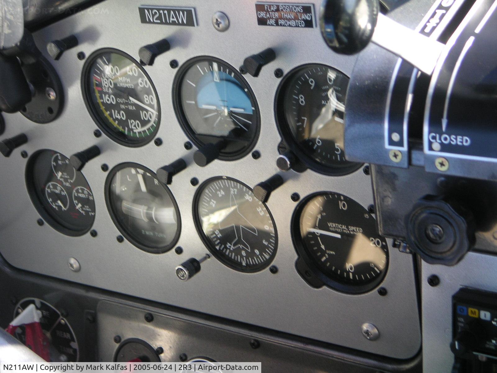 N211AW, 1957 De Havilland Canada DHC-2 MK. I(L20A) C/N 1360, Alaska West Air Dehavilland DHC-2 MK, N211AW cockpit view at Island Lake (2R3)