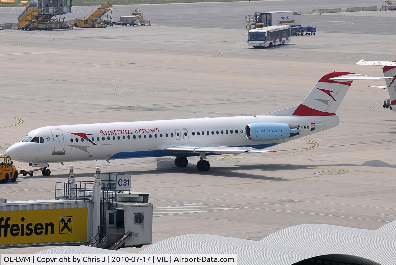 OE-LVM, 1991 Fokker F100 (F-28-0100) C/N 11361, Austrian arrows Fokker 100