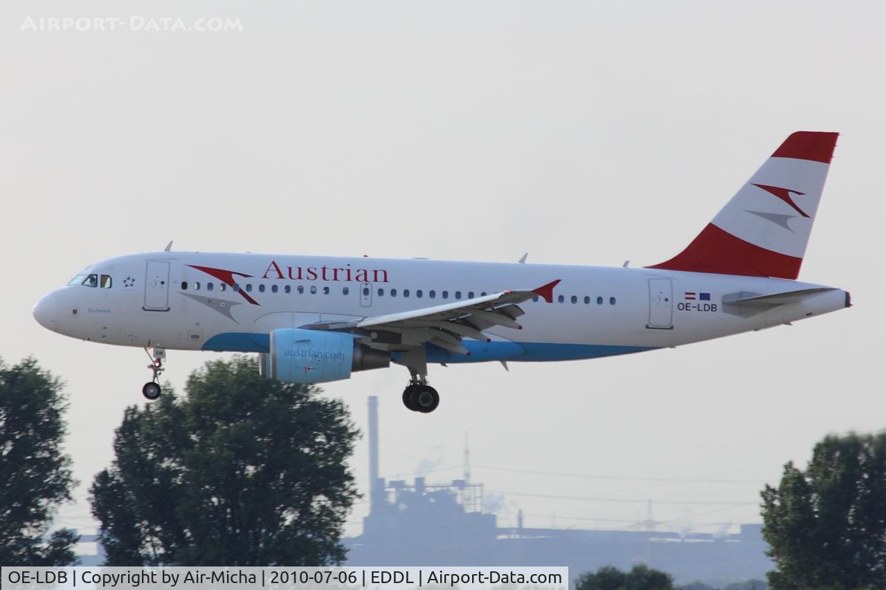 OE-LDB, 2004 Airbus A319-112 C/N 2174, Austrian, Airbus A319-112, CN: 2174, Aircraft Name: Bucharest