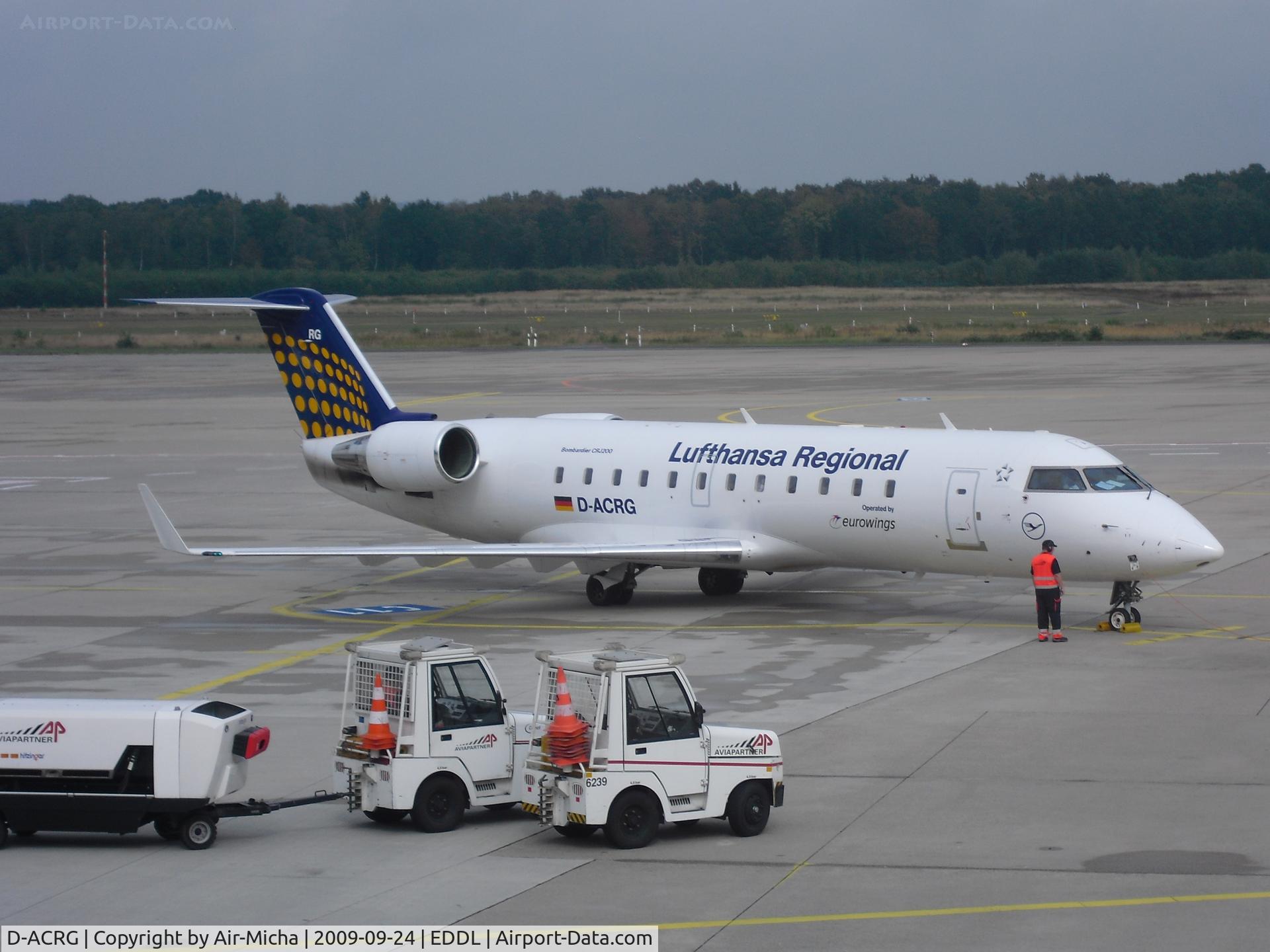 D-ACRG, 2002 Bombardier CRJ-200ER (CL-600-2B19) C/N 7630, Eurowings, Canadair CL-600-2B19 Regional Jet CRJ-200LR, CN: 7630