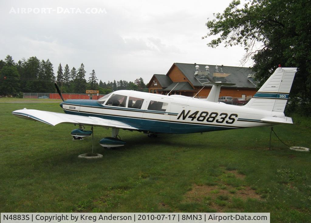 N4883S, 1970 Piper PA-32-260 Cherokee Six C/N 32-7100007, Piper PA-32-260 Cherokee Six sitting in the rain at Breezy Point, MN.