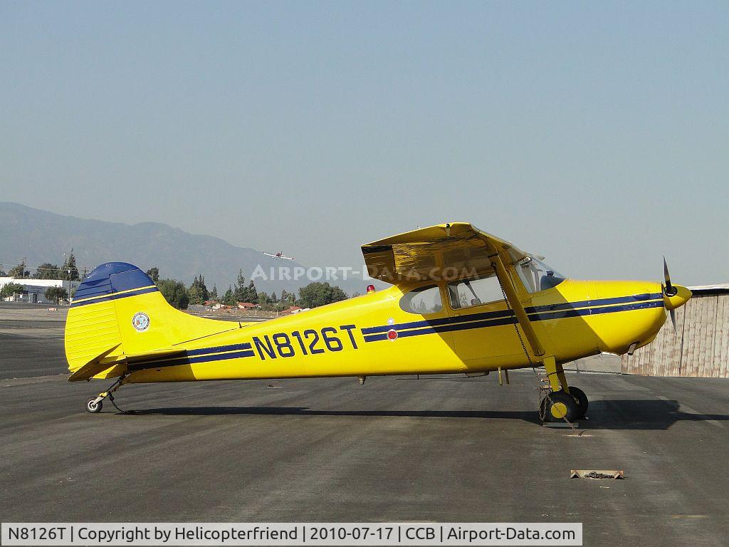 N8126T, 1952 Cessna 170B C/N 20952, Parked in transient parking while N701GB is landing