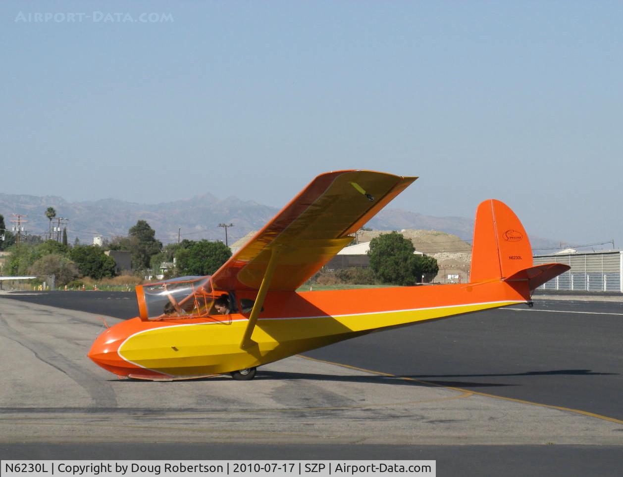 N6230L, 1964 Schweizer SGU 2-22E C/N 182, 1964 Schweizer SGU-2-22E Glider, stopped past taxiway-perfect!!