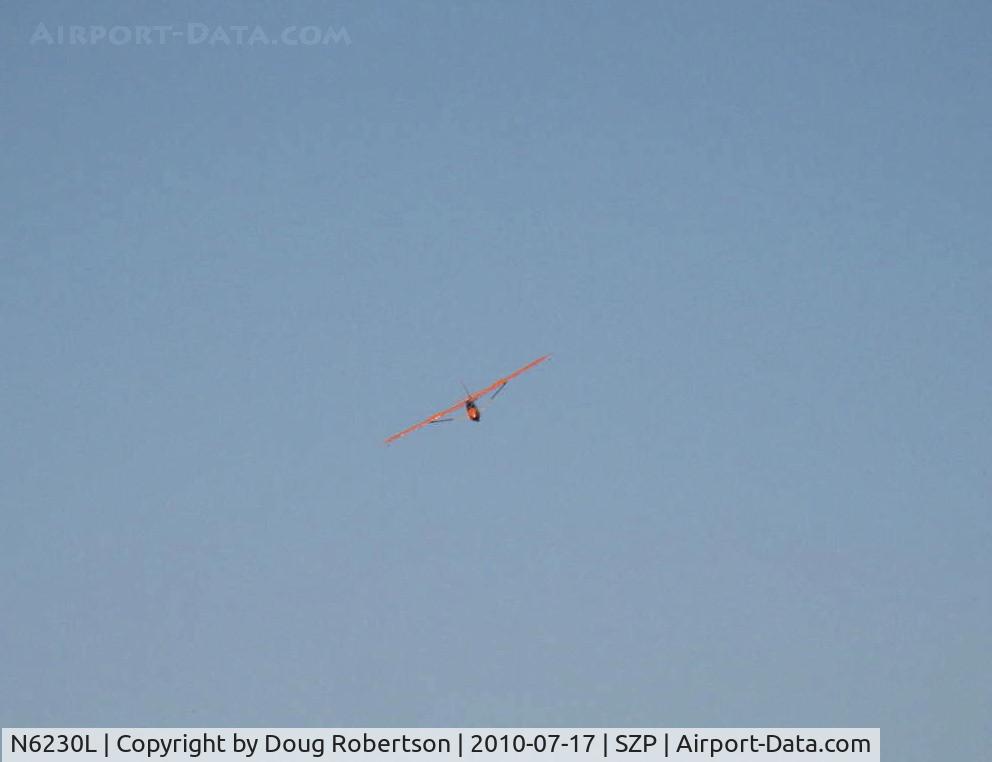 N6230L, 1964 Schweizer SGU 2-22E C/N 182, 1964 Schweizer SGU-2-22E Glider, on final Rwy 22 killing altitude with spoilers up