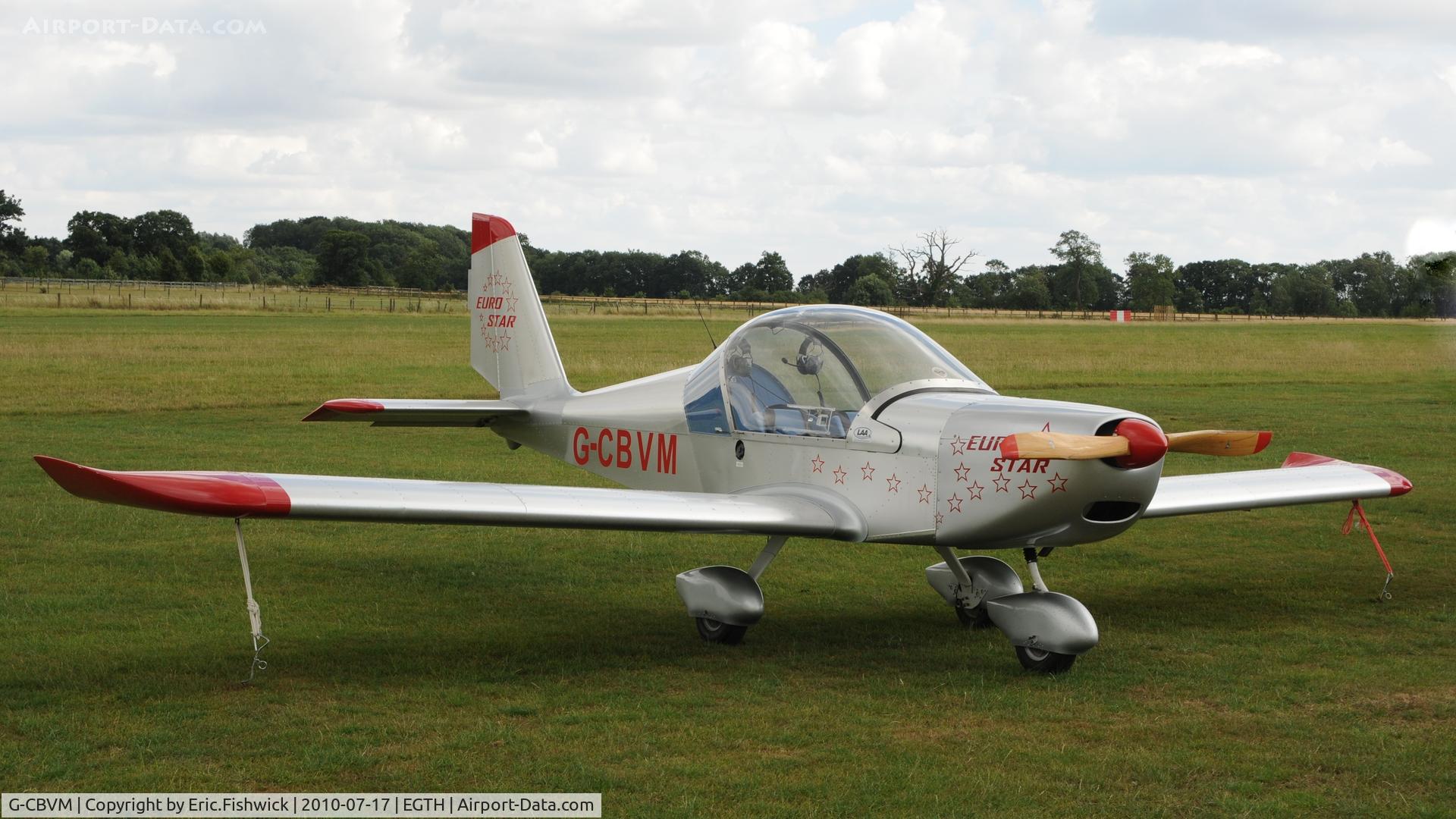 G-CBVM, 2002 Aerotechnik EV-97 Eurostar C/N PFA 315-13932, G-CBVM at Shuttleworth Mid Summer Air Display July 2010