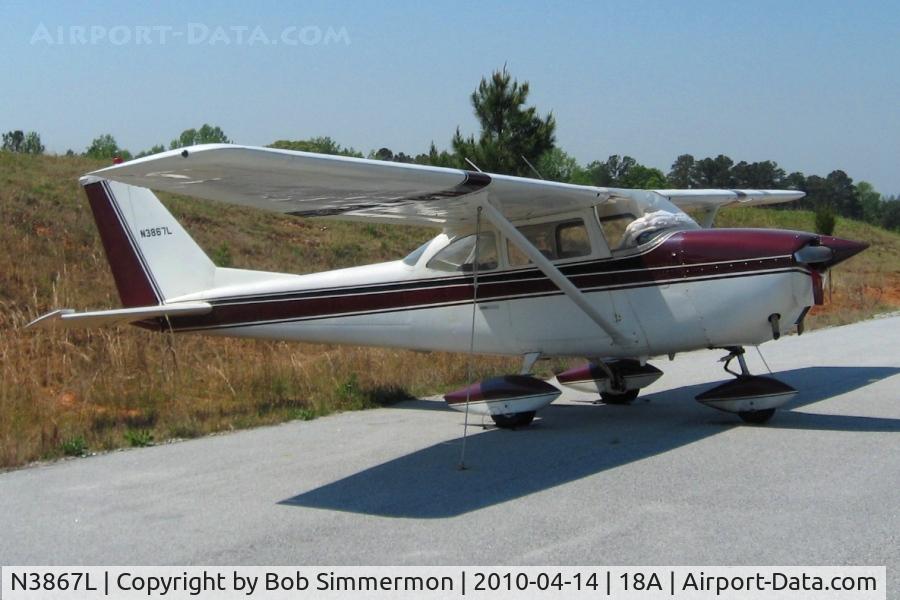 N3867L, 1965 Cessna 172G C/N 17254036, On the ramp at Canon, Georgia