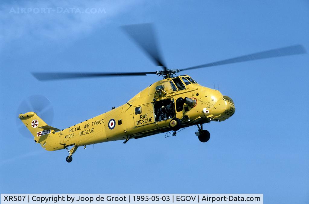XR507, 1963 Westland Wessex HC.2 C/N WA132, In 1995 the Wessex was still in service with both rescue squadrons and the SARTU. It was not until the software problems with the new Sea King HAR.3A were solved that the Wessex was wfu.