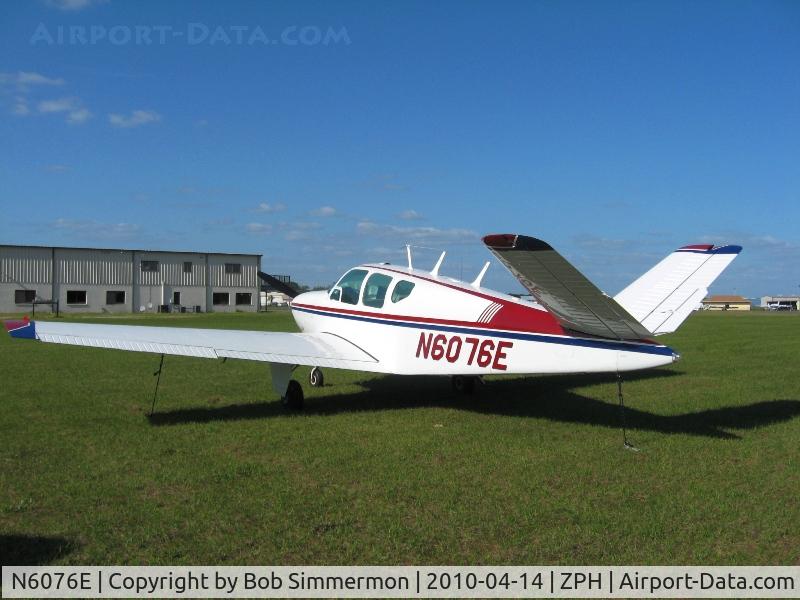 N6076E, 1959 Beech K35 Bonanza C/N D-6146, In the grass at Zephyrhills, Florida