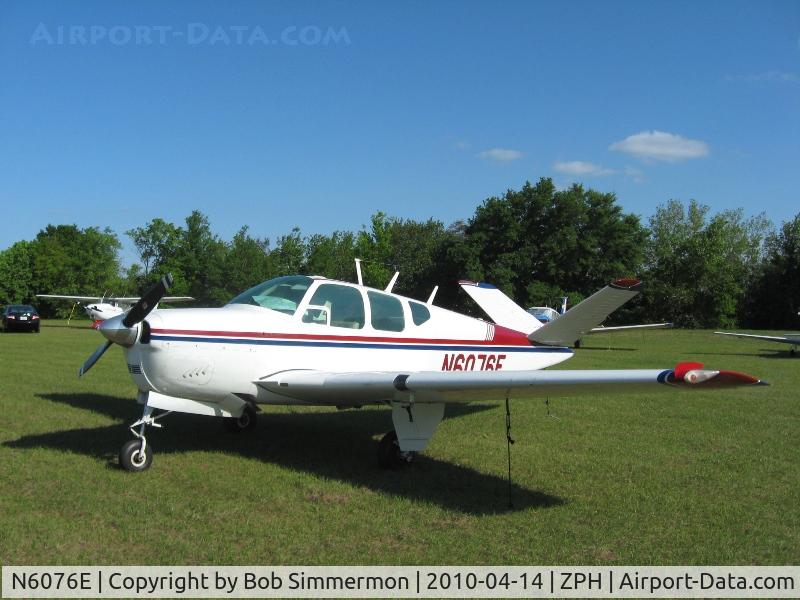 N6076E, 1959 Beech K35 Bonanza C/N D-6146, In the grass at Zephyrhills, Florida