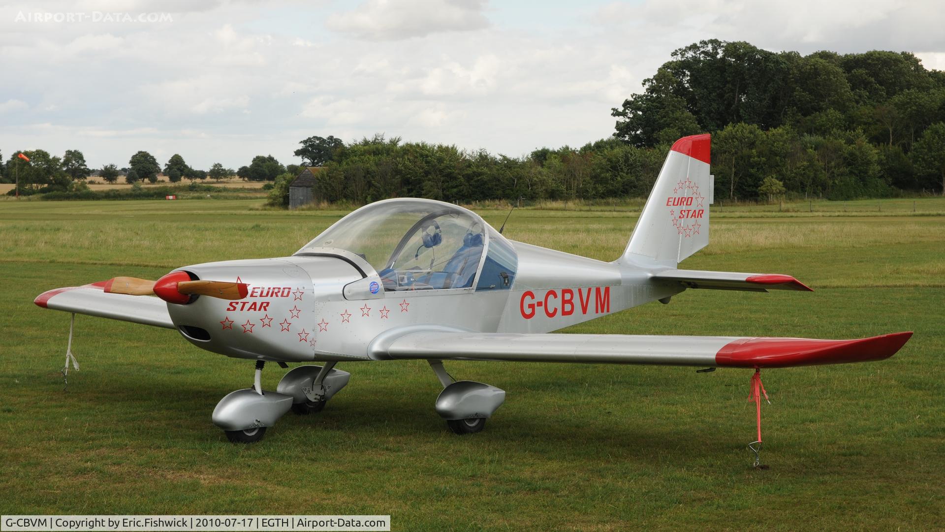 G-CBVM, 2002 Aerotechnik EV-97 Eurostar C/N PFA 315-13932, G-CBVM  at Shuttleworth Mid Summer Air Display July 2010