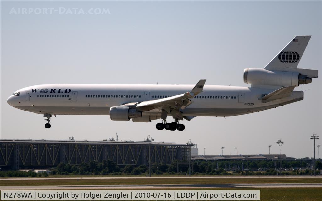 N278WA, 1996 McDonnell Douglas MD-11 C/N 48746, Coming down to LEJ at noon