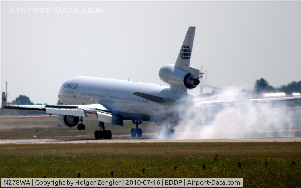 N278WA, 1996 McDonnell Douglas MD-11 C/N 48746, Touch down on a hot runway.....