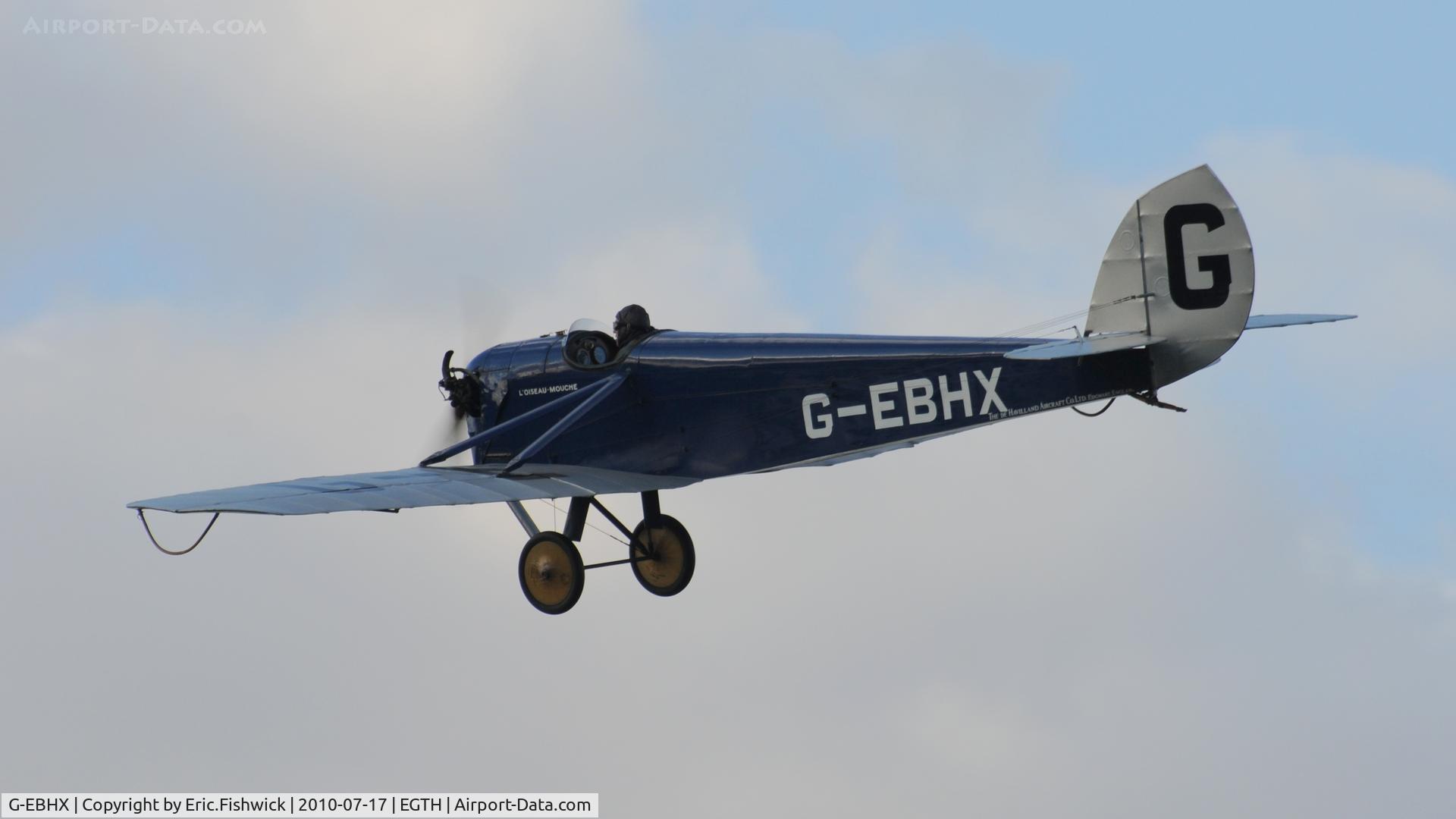 G-EBHX, 1923 De Havilland DH-53 Humming Bird C/N 98, 41. G-EBHX at Shuttleworth Mid Summer Air Display July 2010