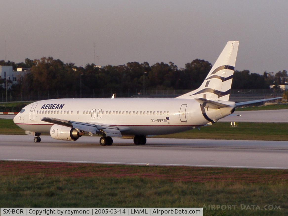 SX-BGR, 1991 Boeing 737-408 C/N 25063, Just landed in Malta.