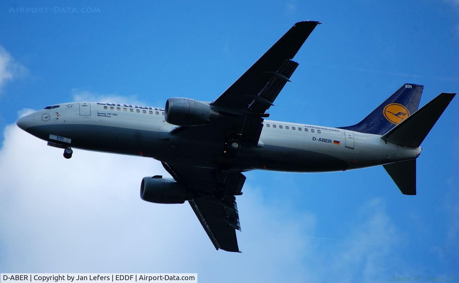 D-ABER, 1992 Boeing 737-330 C/N 26431, Landing on Frankfurt