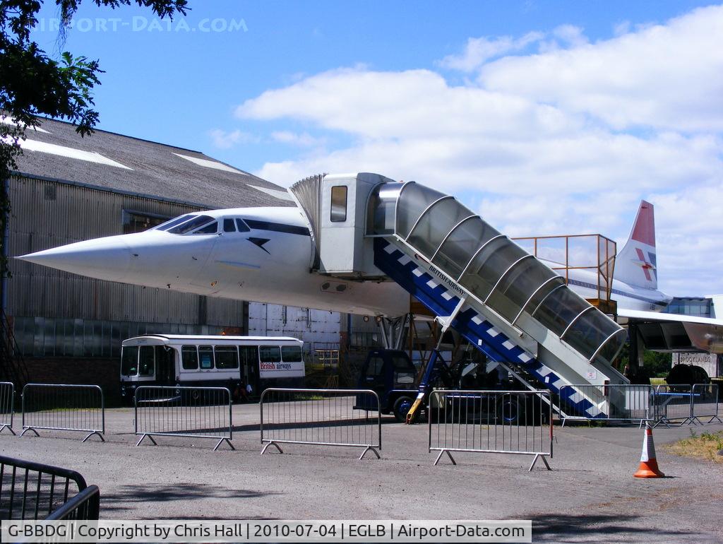 G-BBDG, 1973 BAC Concorde 100 C/N 202, G-BBDG was stored at Filton airfield from the mid-80s till 2003, when it was transported by road to the Brooklands museum