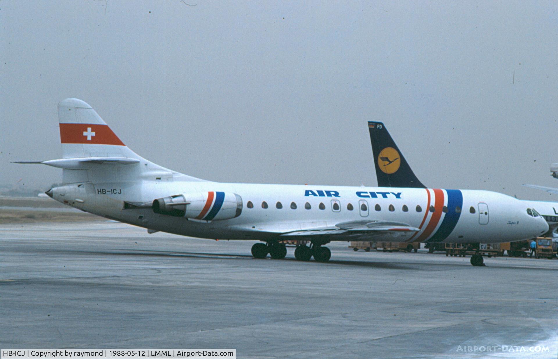 HB-ICJ, 1964 Sud Aviation SE-210 Caravelle 10B3 Super B C/N 169, Air City Caravelle parked at the old terminal in Malta