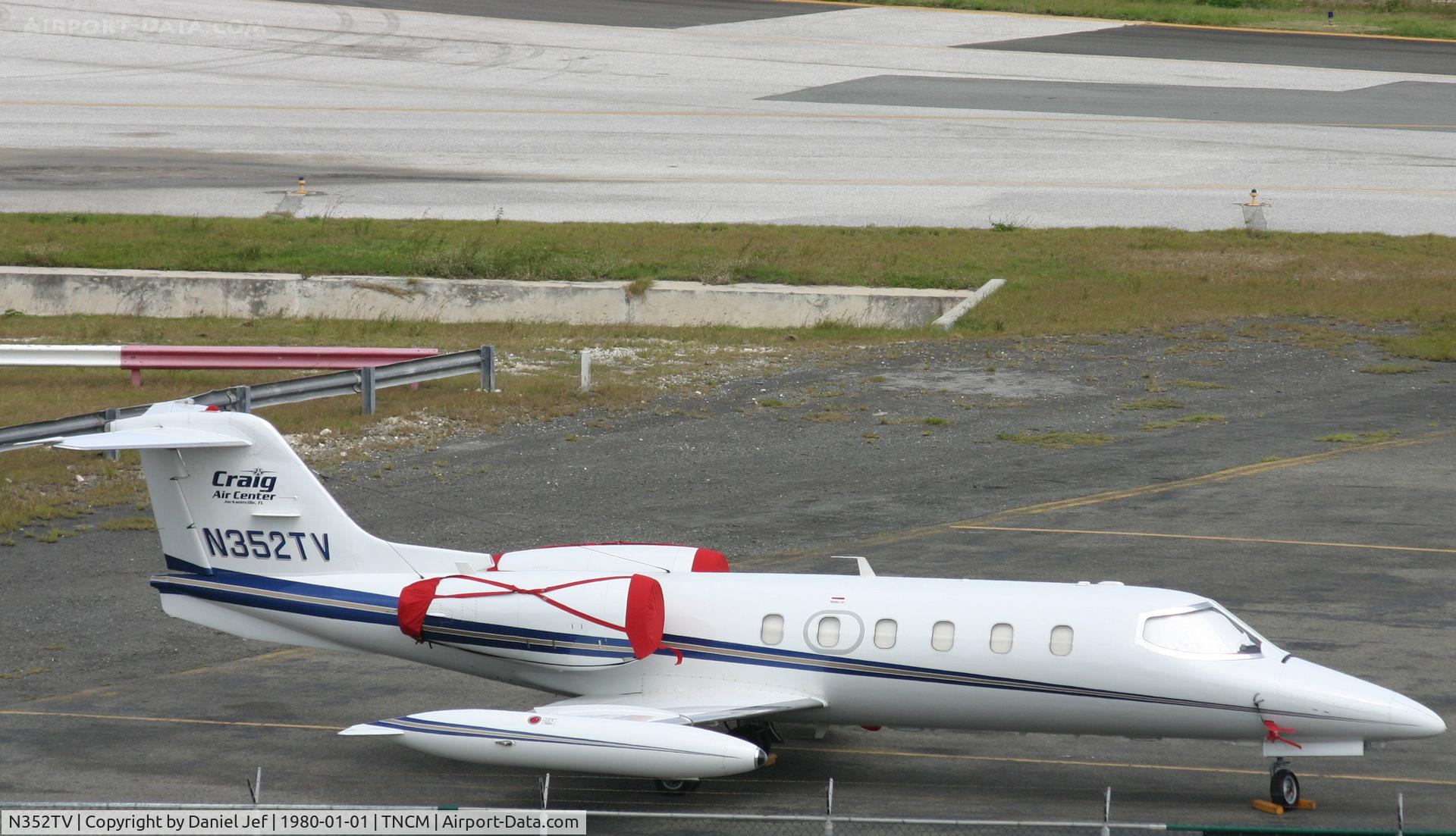 N352TV, 1981 Gates Learjet 35A C/N 410, N352TV park at the cargo ramp at TNCM