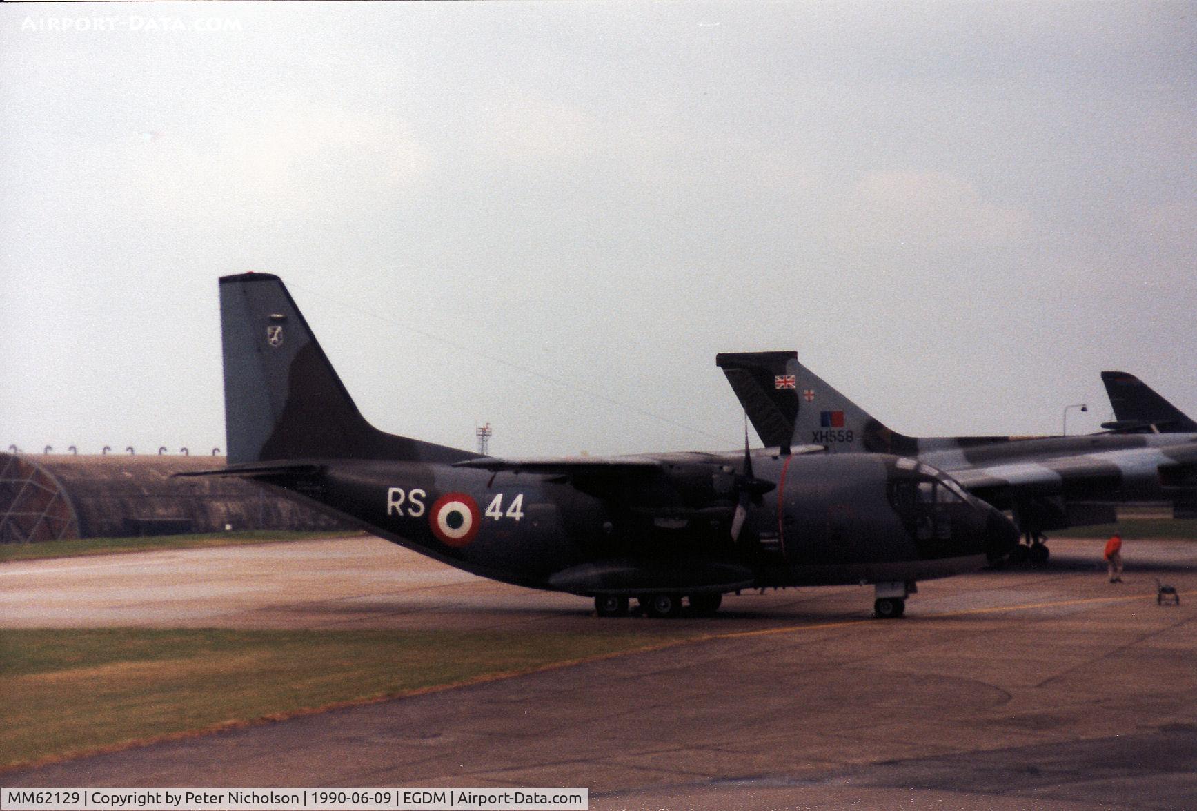 MM62129, Aeritalia G-222TCM C/N 4036, Another view of the RSV G.222TCM on the flight-line at the 1990 Boscombe Down Battle of Britain 50th Anniversary Airshow.