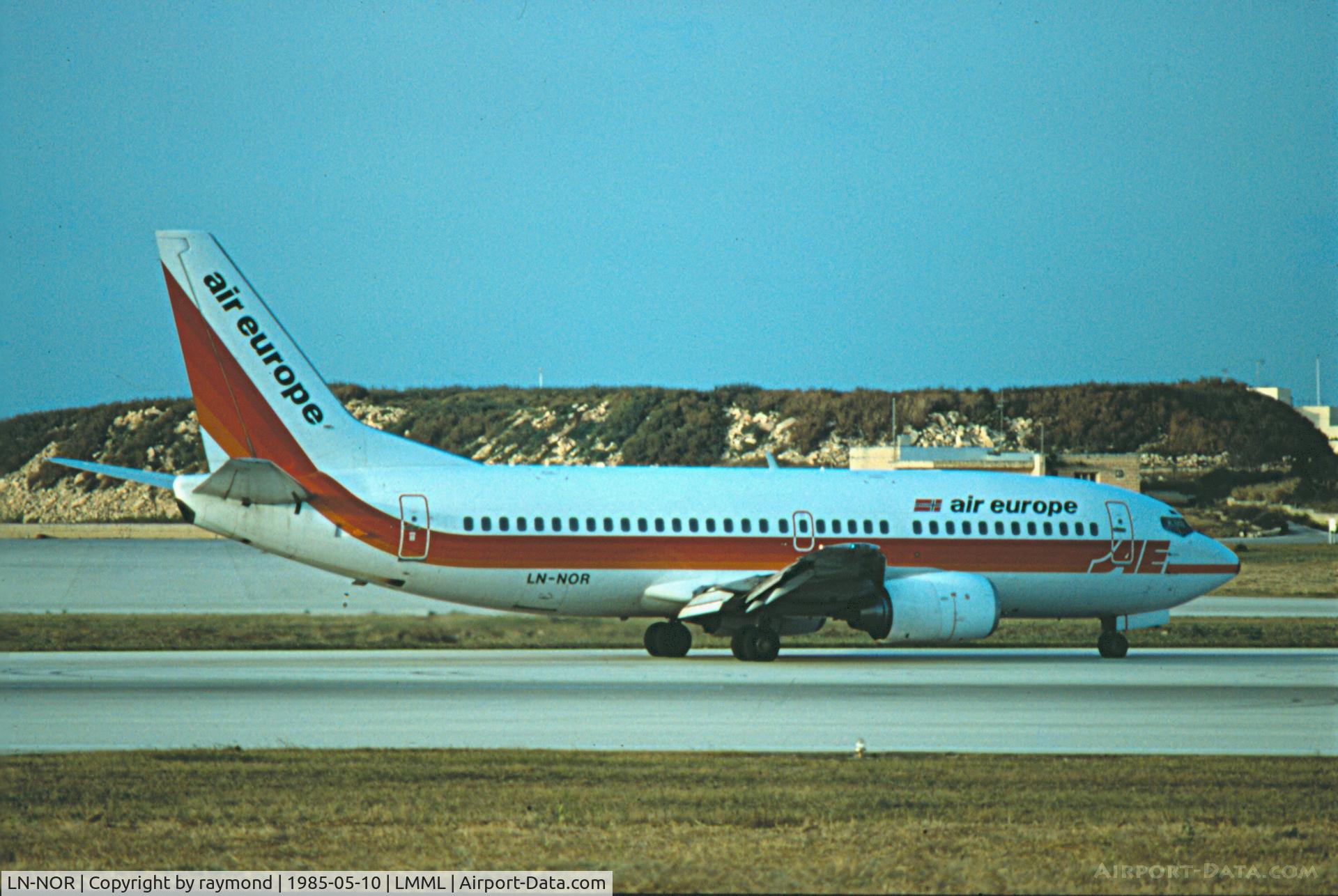 LN-NOR, 1987 Boeing 737-33A C/N 23827, Aircraft leased to Air Europe.