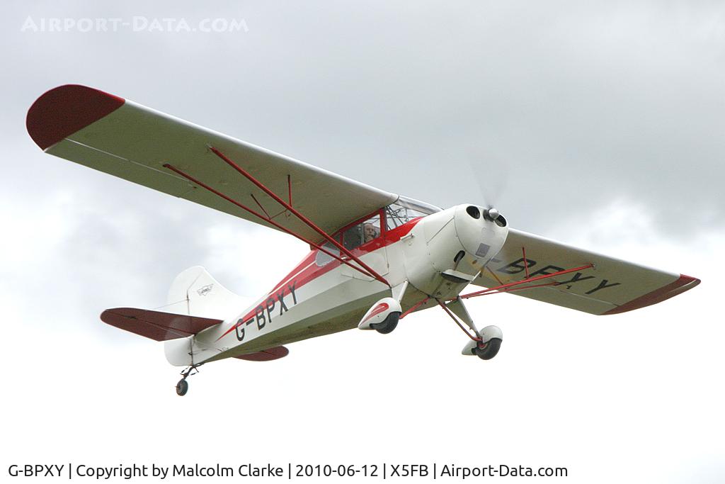 G-BPXY, 1947 Aeronca 11AC Chief C/N 11AC-S-50, Aeronca 11AC Chief on take-off at Fishburn Airfield in June 2010.