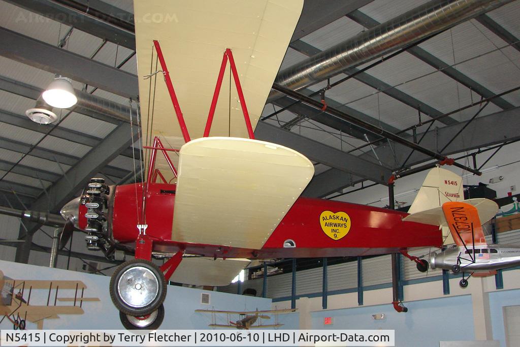 N5415, 1928 Stearman C3-B Sport Commercial C/N 121, 1928 Stearman Aircraft C3-B, c/n: 121 at Alaska Aviation Heritage Museum at Lake Hood
