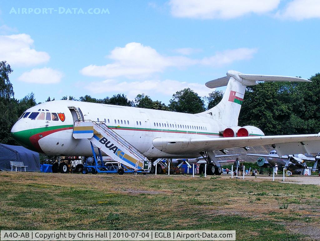 A4O-AB, 1963 Vickers VC10 Srs 1103 C/N 820, former Oman Royal Flight preserved at the Brooklands Museum