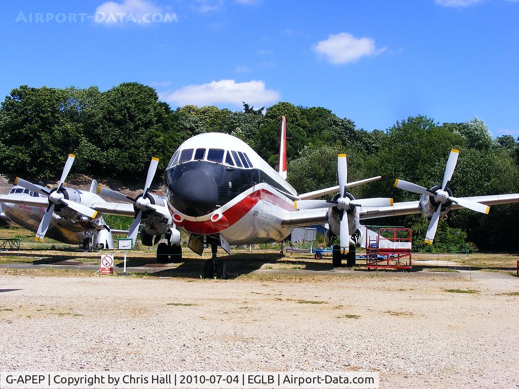 G-APEP, 1961 Vickers Vanguard 953 C/N 719, Built at Brooklands in 1961, This is the only complete example of the 44 Vickers Vanguard airliners produced