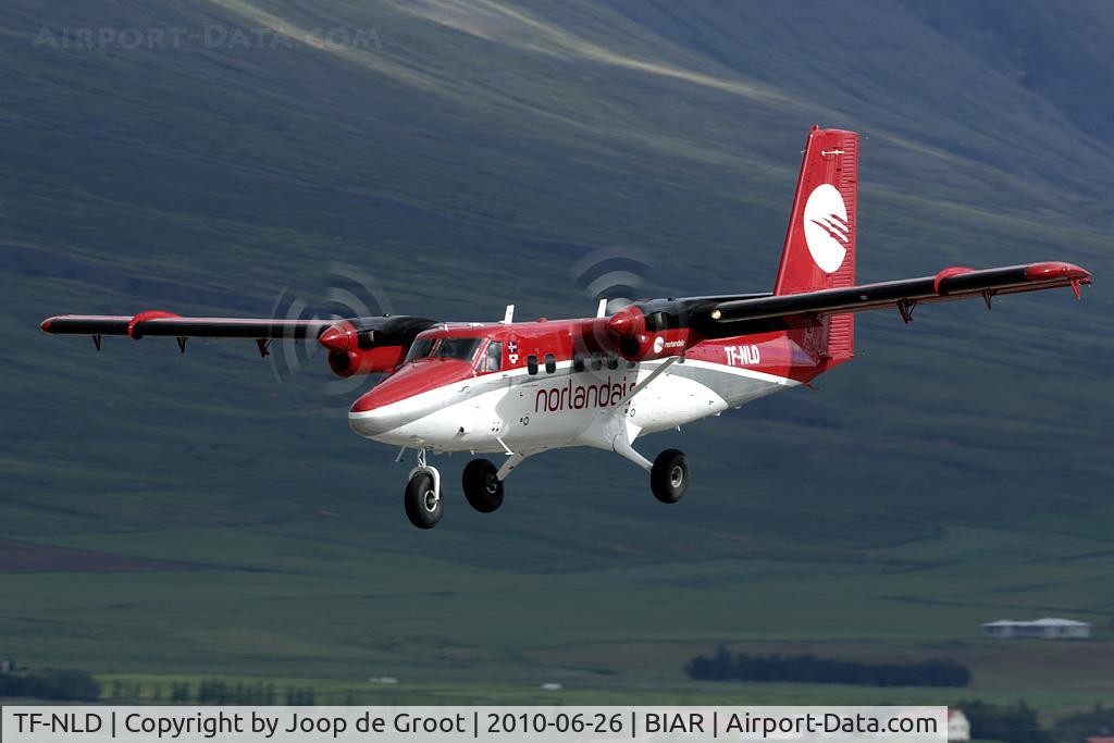 TF-NLD, 1975 De Havilland Canada DHC-6-300 Twin Otter C/N 475, arrival at Akureyri