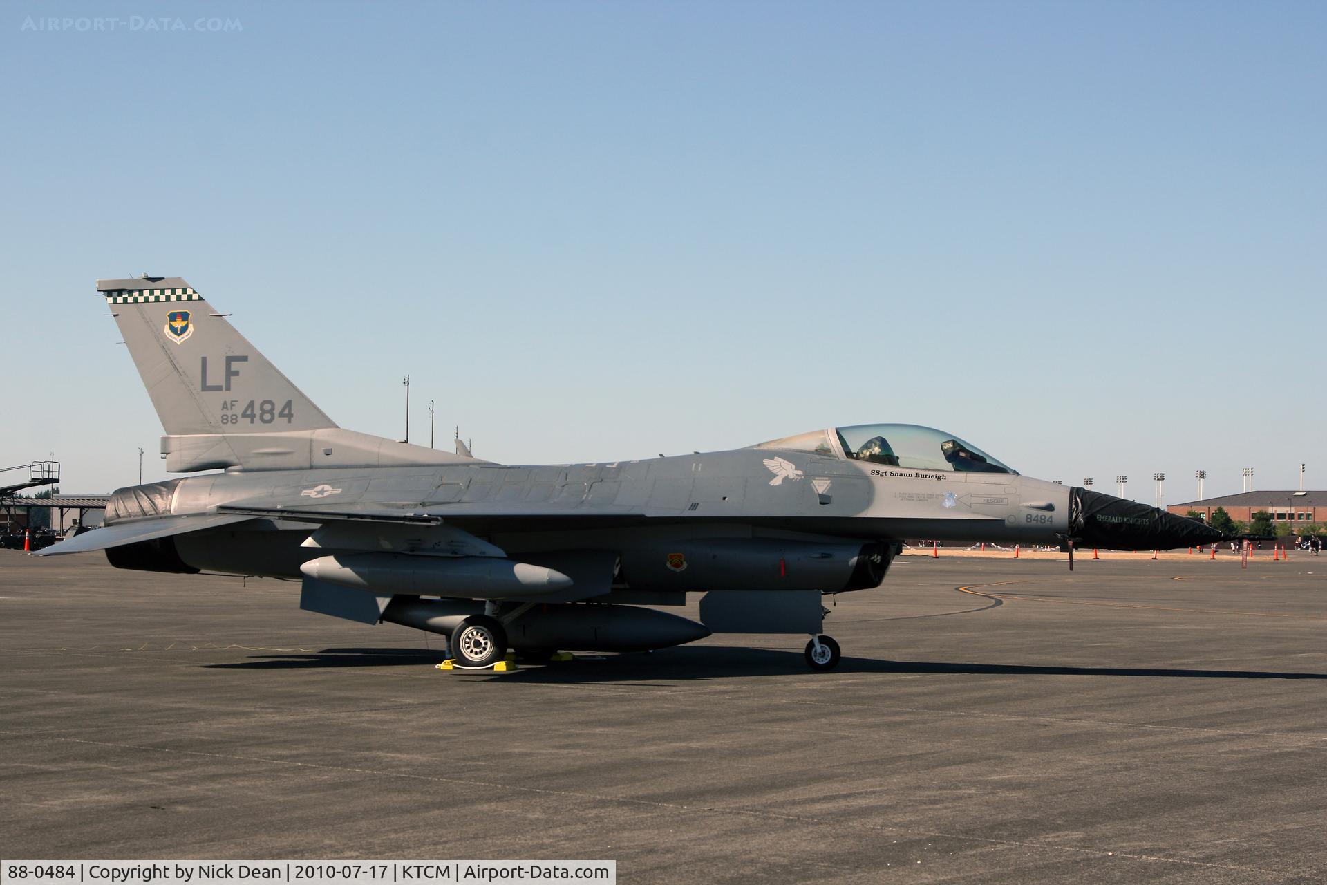 88-0484, 1988 General Dynamics F-16CG Night Falcon C/N 1C-86, KTCM
