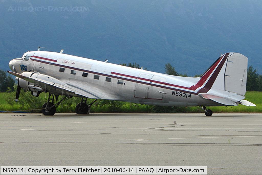 N59314, 1943 Douglas DC-3C (C-47A-5-DK) C/N 12363, 1944 Douglas DC3C, c/n: 12363 of Abbe Air at palmer