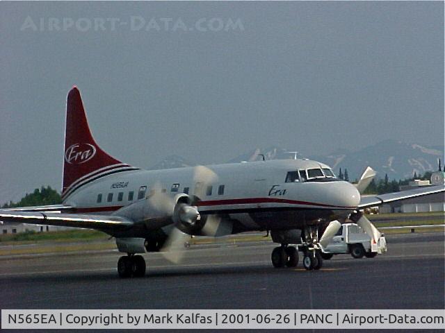 N565EA, 1957 Convair 440 Metropolitan C/N 399, RA Aviaition Convair 440 at PANC, arriving from PAEN (Kenai, AK).