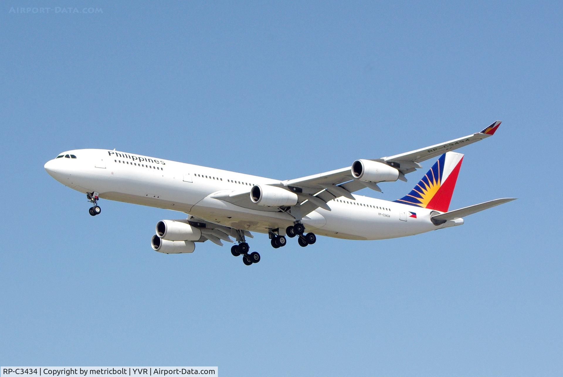 RP-C3434, 1997 Airbus A340-313X C/N 196, Arrival from Manila