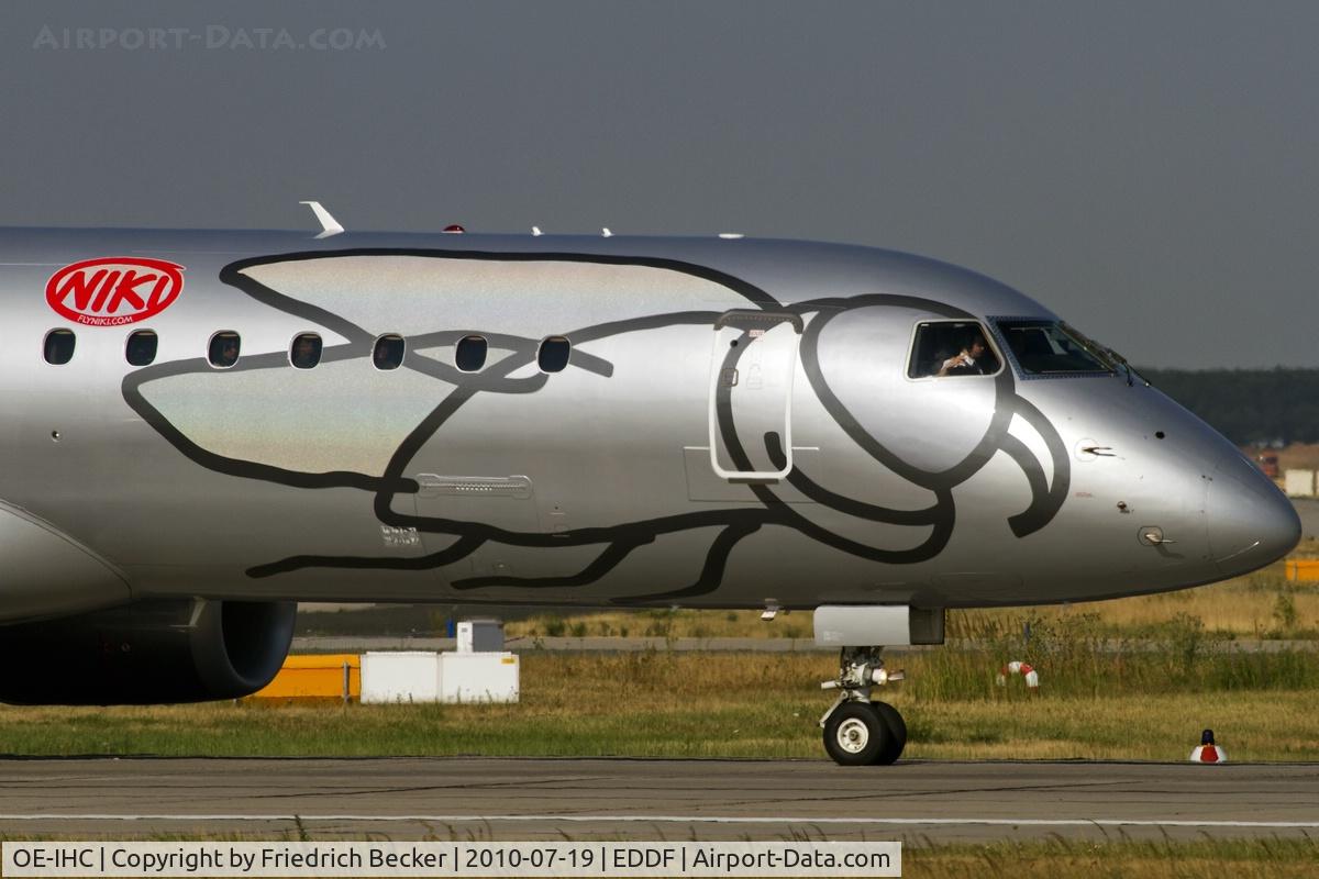 OE-IHC, 2010 Embraer 190LR (ERJ-190-100LR) C/N 19000349, line up for departure on RW18W