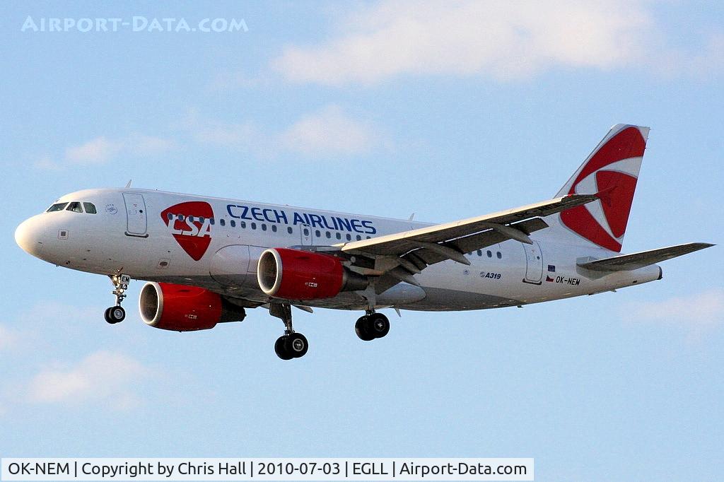 OK-NEM, 2008 Airbus A319-112 C/N 3406, CSA Czech Airlines