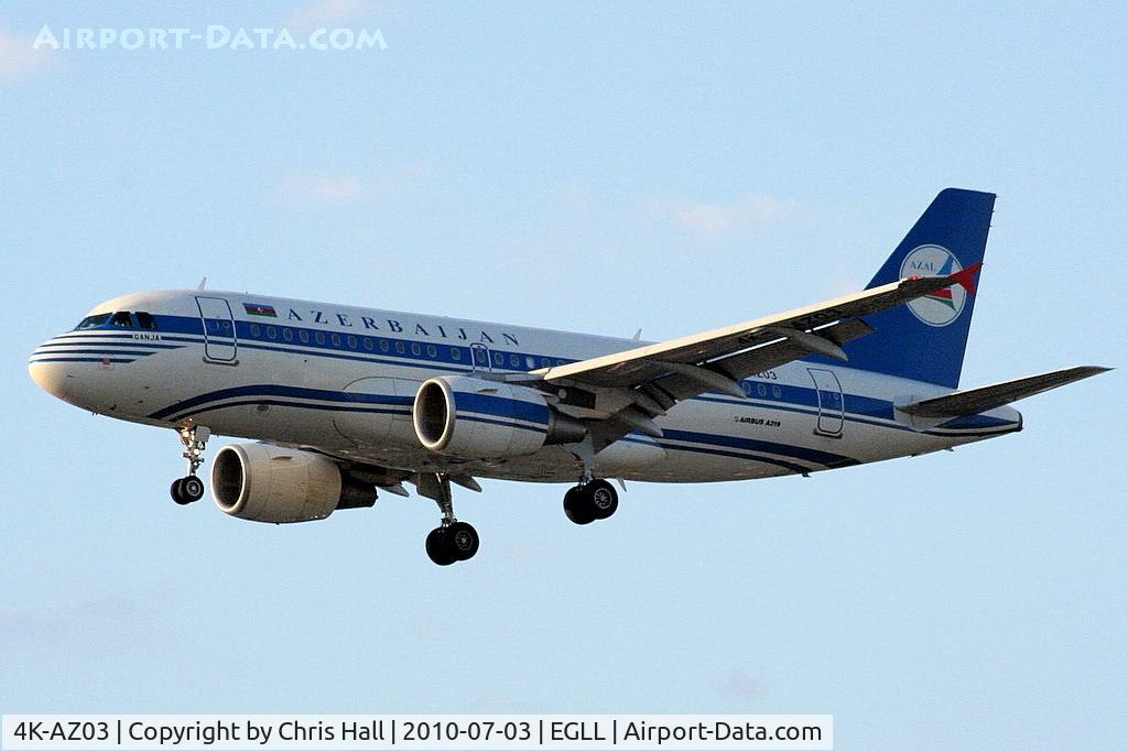 4K-AZ03, 2005 Airbus A319-111 C/N 2516, Azerbaijan Airlines