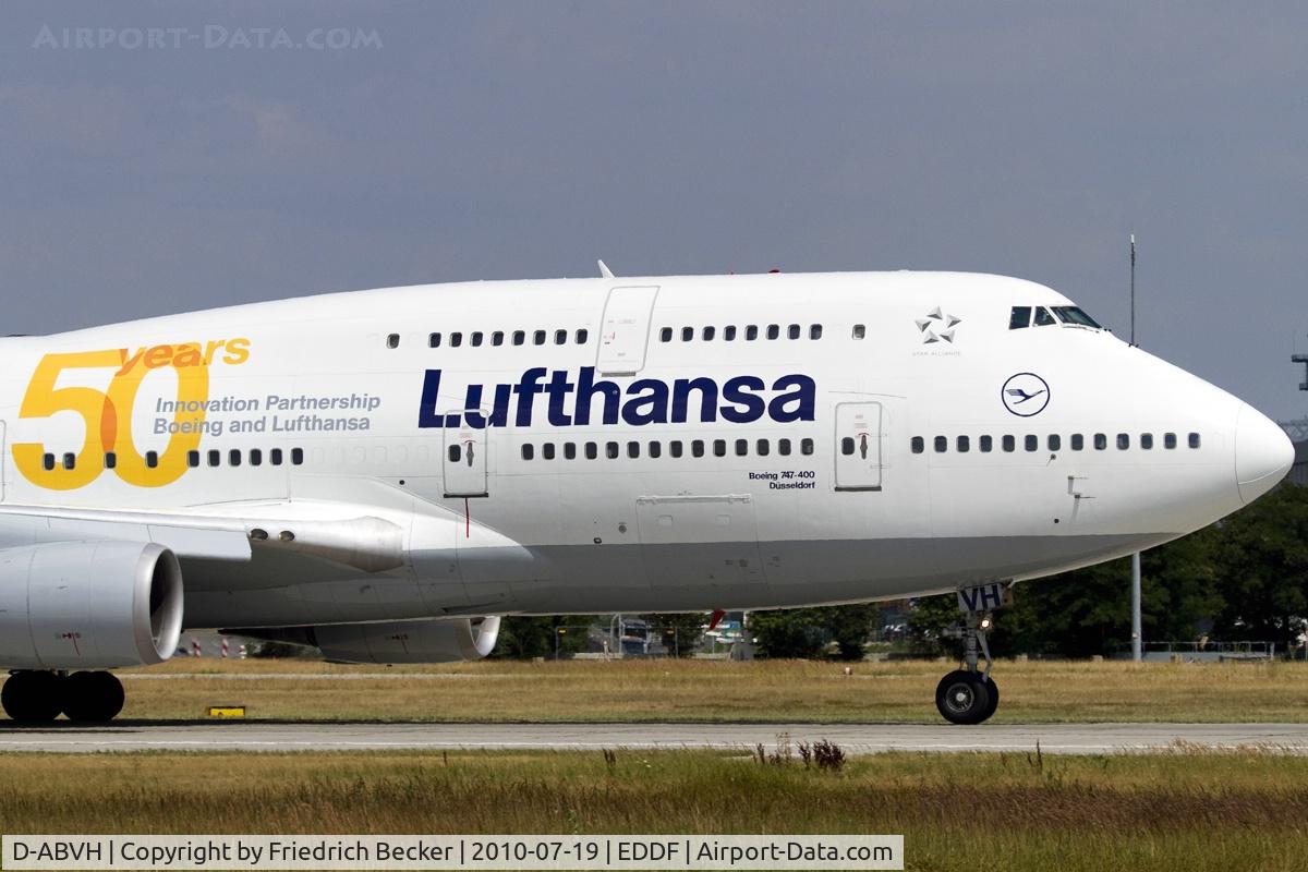 D-ABVH, 1991 Boeing 747-430 C/N 25045, departing via RW18W