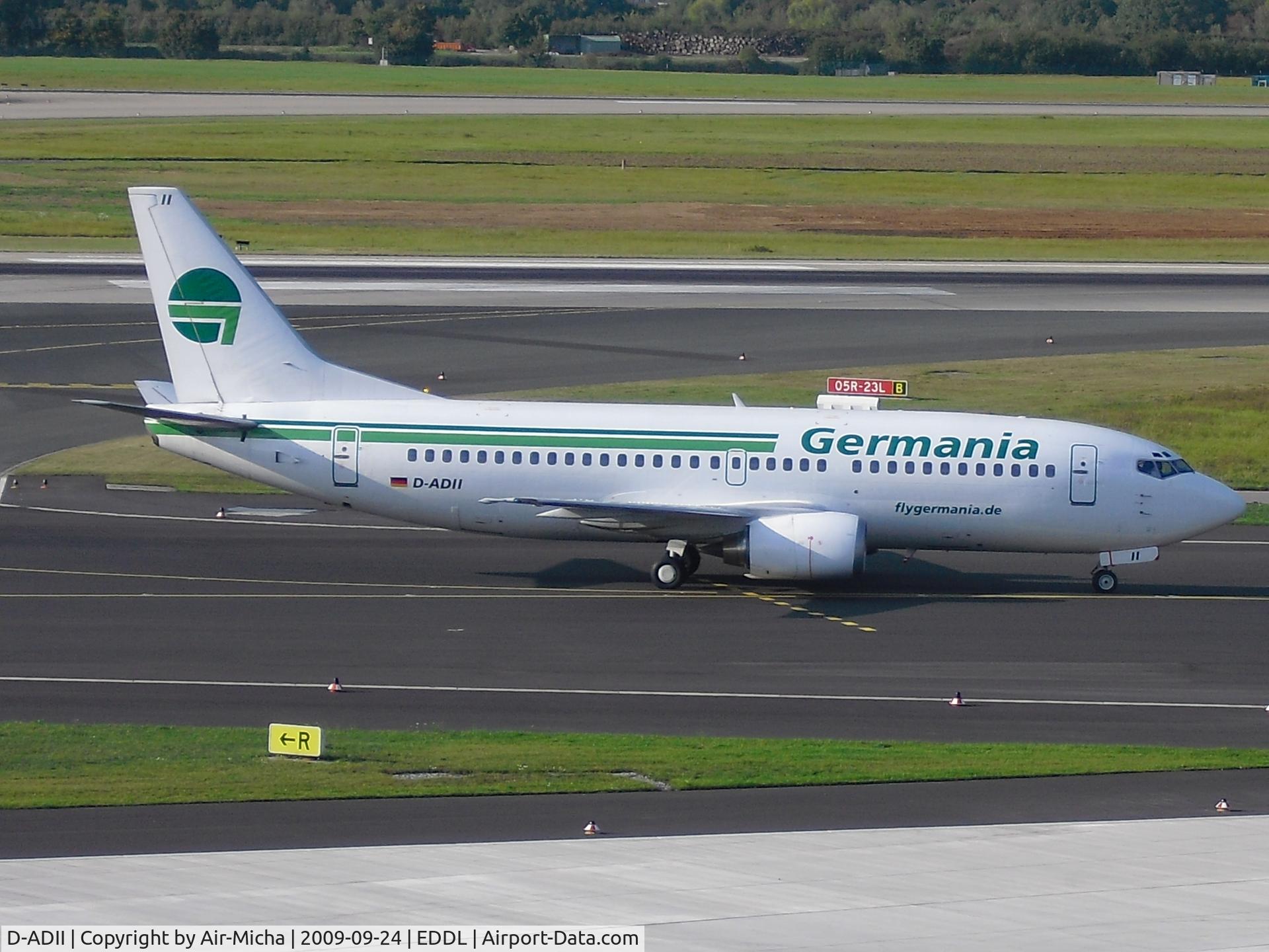 D-ADII, 1987 Boeing 737-329 C/N 23775, Germania, Boeing 737-329, CN: 23755/1412