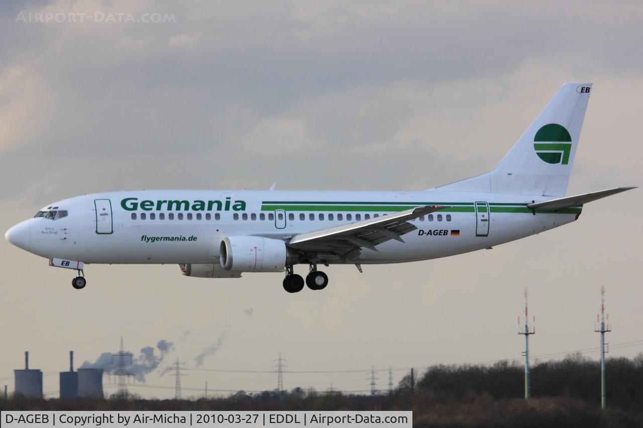 D-AGEB, 1989 Boeing 737-322 C/N 24320, Germania, Boeing 737-322, CN: 24320/1670